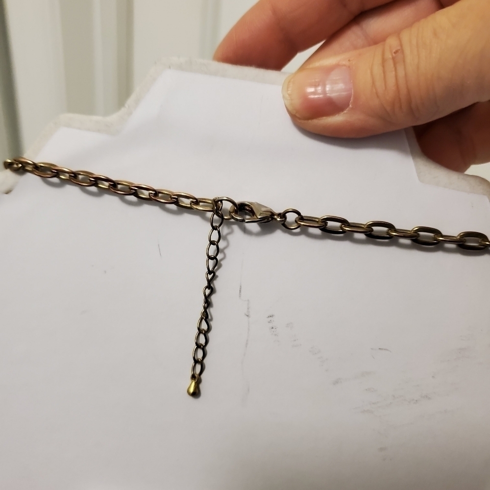 Fashion Jewelry necklace blue/gold - Picture 2 of 5
